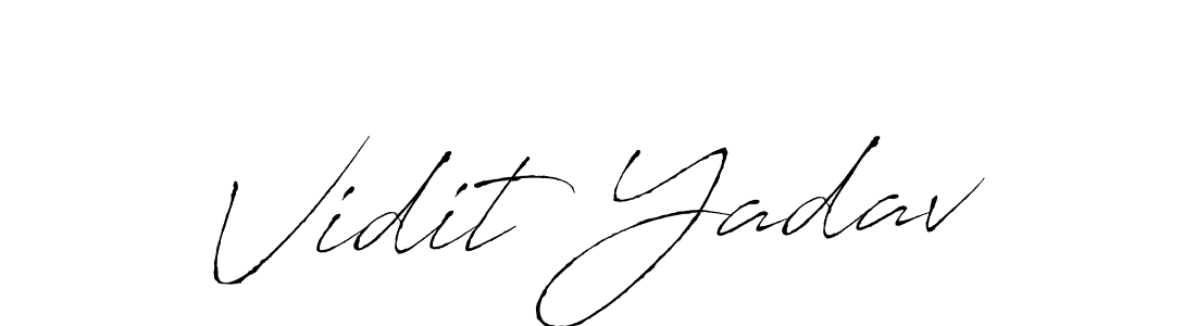 Design your own signature with our free online signature maker. With this signature software, you can create a handwritten (Antro_Vectra) signature for name Vidit Yadav. Vidit Yadav signature style 6 images and pictures png