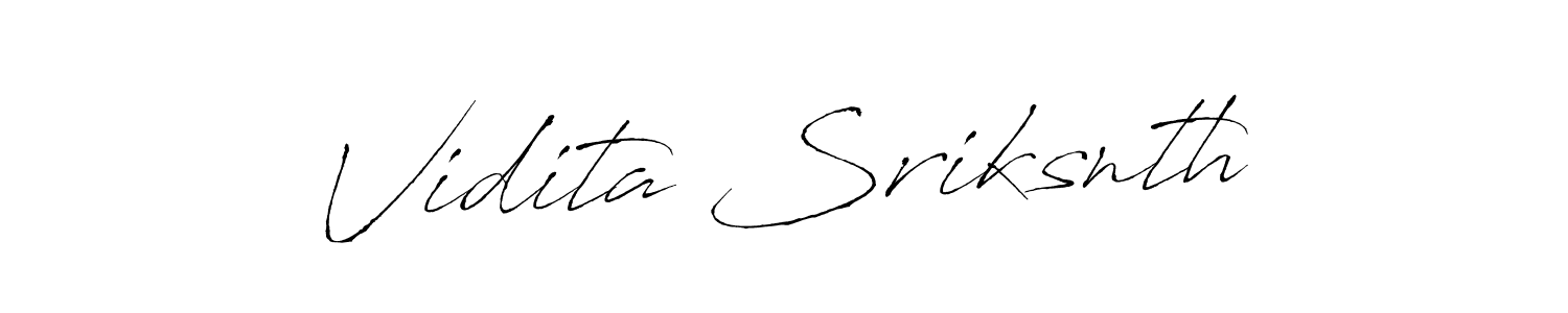 How to make Vidita Sriksnth signature? Antro_Vectra is a professional autograph style. Create handwritten signature for Vidita Sriksnth name. Vidita Sriksnth signature style 6 images and pictures png