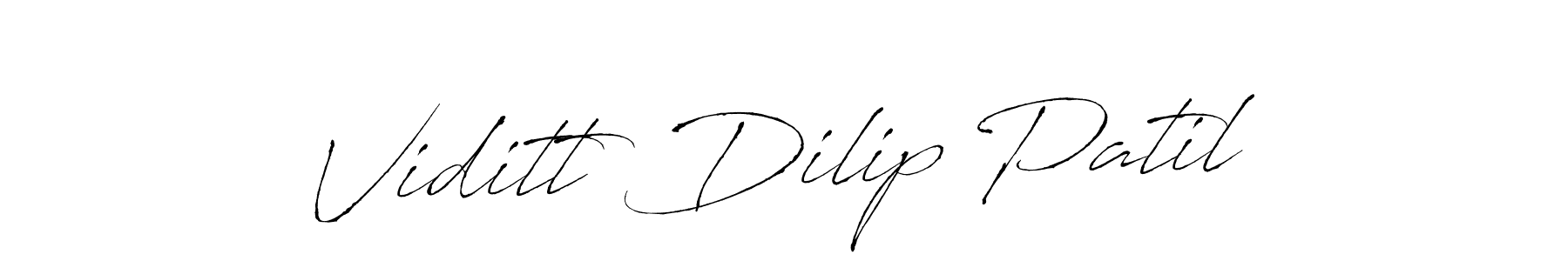 Viditt Dilip Patil stylish signature style. Best Handwritten Sign (Antro_Vectra) for my name. Handwritten Signature Collection Ideas for my name Viditt Dilip Patil. Viditt Dilip Patil signature style 6 images and pictures png