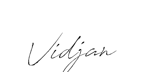Design your own signature with our free online signature maker. With this signature software, you can create a handwritten (Antro_Vectra) signature for name Vidjan. Vidjan signature style 6 images and pictures png