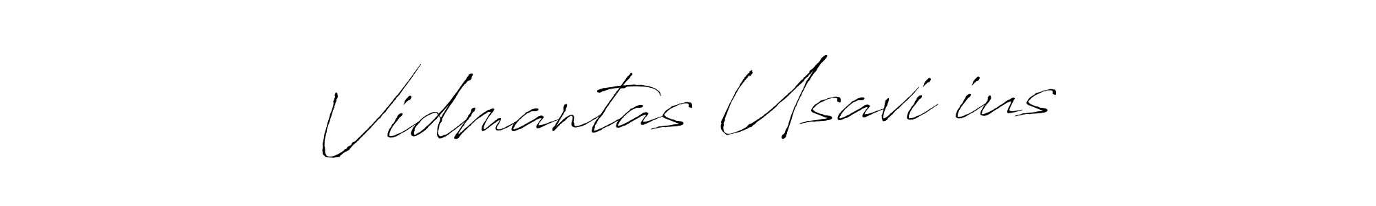 Design your own signature with our free online signature maker. With this signature software, you can create a handwritten (Antro_Vectra) signature for name Vidmantas Usavičius. Vidmantas Usavičius signature style 6 images and pictures png