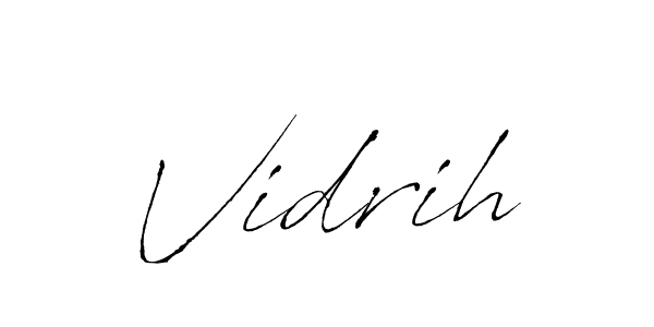 Vidrih stylish signature style. Best Handwritten Sign (Antro_Vectra) for my name. Handwritten Signature Collection Ideas for my name Vidrih. Vidrih signature style 6 images and pictures png