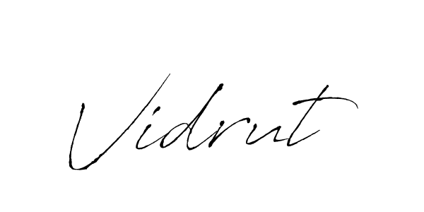 You should practise on your own different ways (Antro_Vectra) to write your name (Vidrut) in signature. don't let someone else do it for you. Vidrut signature style 6 images and pictures png
