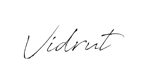 Also You can easily find your signature by using the search form. We will create Vidrut name handwritten signature images for you free of cost using Antro_Vectra sign style. Vidrut signature style 6 images and pictures png