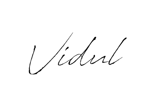 The best way (Antro_Vectra) to make a short signature is to pick only two or three words in your name. The name Vidul include a total of six letters. For converting this name. Vidul signature style 6 images and pictures png