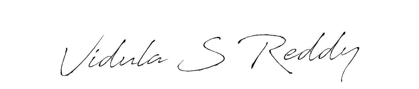 Make a short Vidula S Reddy signature style. Manage your documents anywhere anytime using Antro_Vectra. Create and add eSignatures, submit forms, share and send files easily. Vidula S Reddy signature style 6 images and pictures png