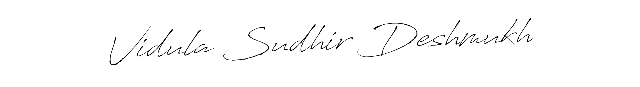 Make a beautiful signature design for name Vidula Sudhir Deshmukh. With this signature (Antro_Vectra) style, you can create a handwritten signature for free. Vidula Sudhir Deshmukh signature style 6 images and pictures png
