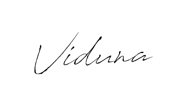 How to make Viduna signature? Antro_Vectra is a professional autograph style. Create handwritten signature for Viduna name. Viduna signature style 6 images and pictures png