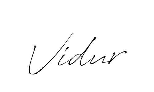 Make a beautiful signature design for name Vidur. With this signature (Antro_Vectra) style, you can create a handwritten signature for free. Vidur signature style 6 images and pictures png