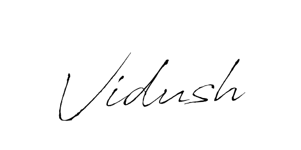 Design your own signature with our free online signature maker. With this signature software, you can create a handwritten (Antro_Vectra) signature for name Vidush. Vidush signature style 6 images and pictures png