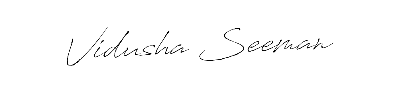 Vidusha Seeman stylish signature style. Best Handwritten Sign (Antro_Vectra) for my name. Handwritten Signature Collection Ideas for my name Vidusha Seeman. Vidusha Seeman signature style 6 images and pictures png