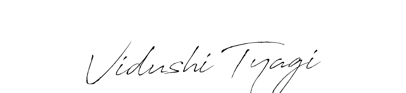 Make a beautiful signature design for name Vidushi Tyagi. With this signature (Antro_Vectra) style, you can create a handwritten signature for free. Vidushi Tyagi signature style 6 images and pictures png