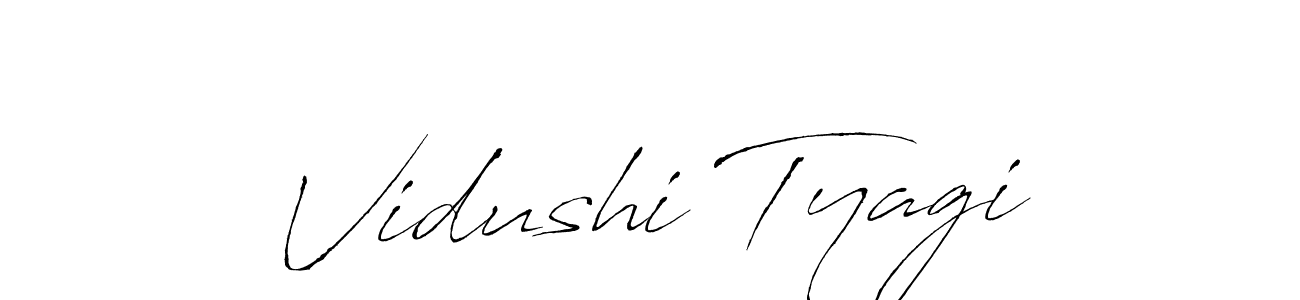 Make a beautiful signature design for name Vidushi Tyagi. With this signature (Antro_Vectra) style, you can create a handwritten signature for free. Vidushi Tyagi signature style 6 images and pictures png