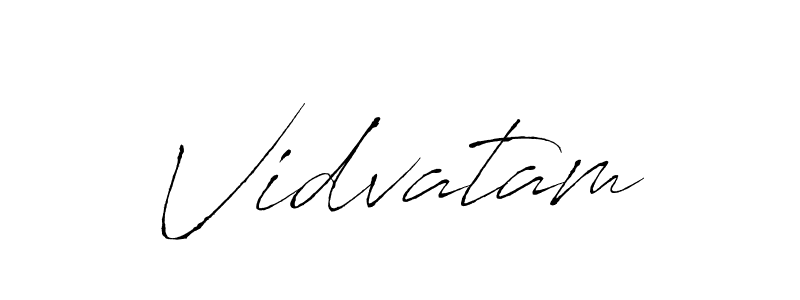 Design your own signature with our free online signature maker. With this signature software, you can create a handwritten (Antro_Vectra) signature for name Vidvatam. Vidvatam signature style 6 images and pictures png