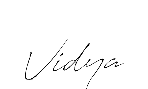 Vidya stylish signature style. Best Handwritten Sign (Antro_Vectra) for my name. Handwritten Signature Collection Ideas for my name Vidya. Vidya signature style 6 images and pictures png