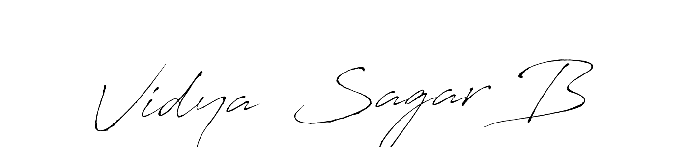 Vidya  Sagar B stylish signature style. Best Handwritten Sign (Antro_Vectra) for my name. Handwritten Signature Collection Ideas for my name Vidya  Sagar B. Vidya  Sagar B signature style 6 images and pictures png