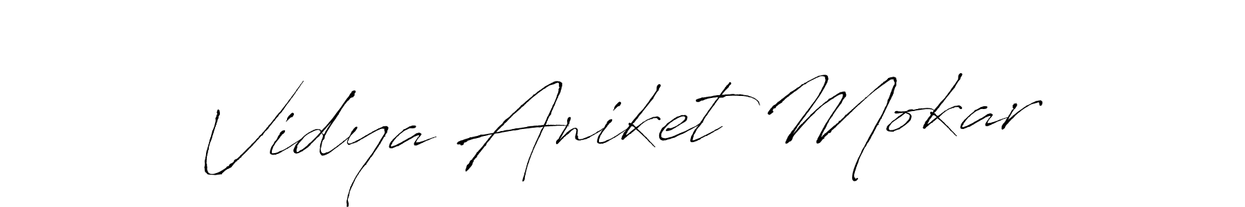 The best way (Antro_Vectra) to make a short signature is to pick only two or three words in your name. The name Vidya Aniket Mokar include a total of six letters. For converting this name. Vidya Aniket Mokar signature style 6 images and pictures png