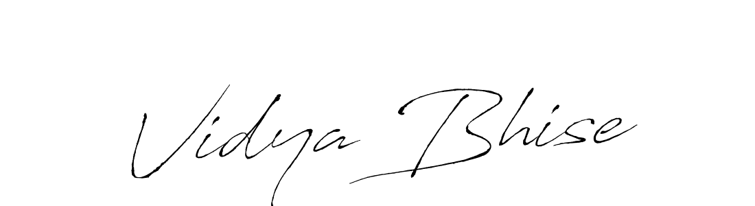 How to make Vidya Bhise name signature. Use Antro_Vectra style for creating short signs online. This is the latest handwritten sign. Vidya Bhise signature style 6 images and pictures png