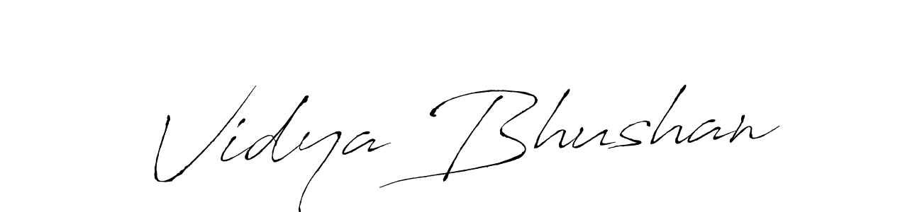 Create a beautiful signature design for name Vidya Bhushan. With this signature (Antro_Vectra) fonts, you can make a handwritten signature for free. Vidya Bhushan signature style 6 images and pictures png