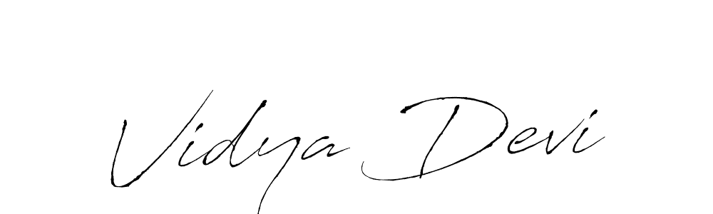 Use a signature maker to create a handwritten signature online. With this signature software, you can design (Antro_Vectra) your own signature for name Vidya Devi. Vidya Devi signature style 6 images and pictures png