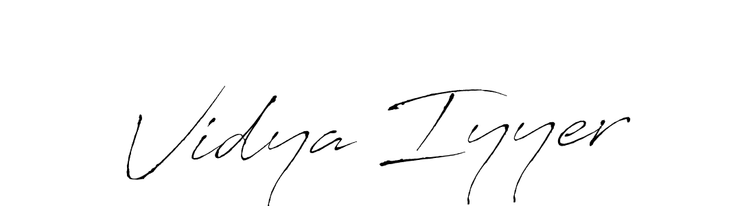 Use a signature maker to create a handwritten signature online. With this signature software, you can design (Antro_Vectra) your own signature for name Vidya Iyyer. Vidya Iyyer signature style 6 images and pictures png