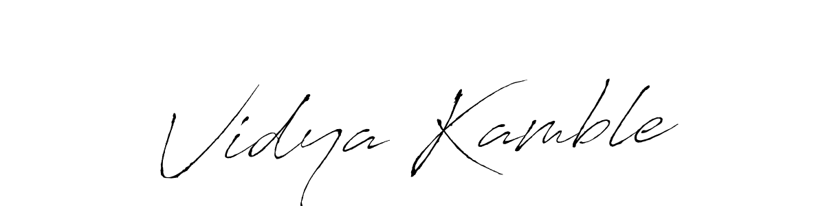 Create a beautiful signature design for name Vidya Kamble. With this signature (Antro_Vectra) fonts, you can make a handwritten signature for free. Vidya Kamble signature style 6 images and pictures png