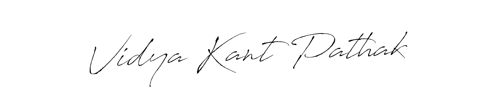 The best way (Antro_Vectra) to make a short signature is to pick only two or three words in your name. The name Vidya Kant Pathak include a total of six letters. For converting this name. Vidya Kant Pathak signature style 6 images and pictures png