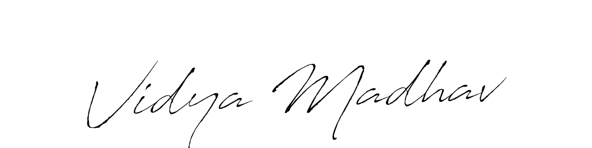 Vidya Madhav stylish signature style. Best Handwritten Sign (Antro_Vectra) for my name. Handwritten Signature Collection Ideas for my name Vidya Madhav. Vidya Madhav signature style 6 images and pictures png