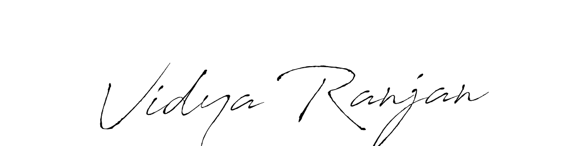 How to make Vidya Ranjan name signature. Use Antro_Vectra style for creating short signs online. This is the latest handwritten sign. Vidya Ranjan signature style 6 images and pictures png