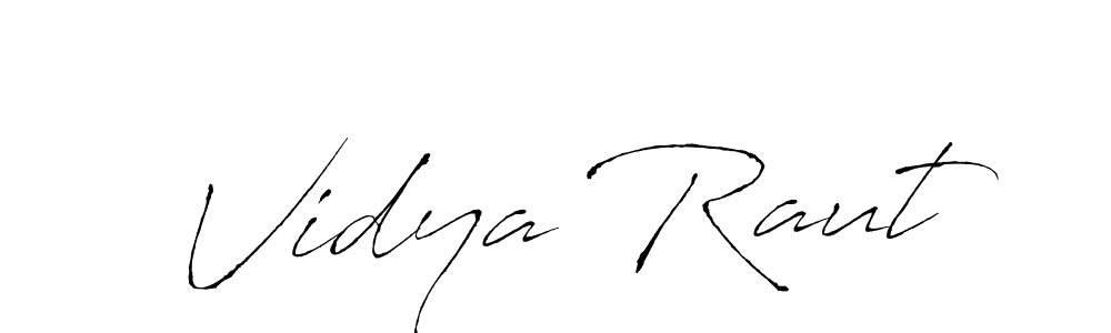 Make a beautiful signature design for name Vidya Raut. With this signature (Antro_Vectra) style, you can create a handwritten signature for free. Vidya Raut signature style 6 images and pictures png
