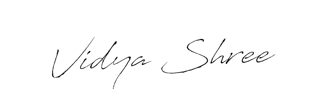 The best way (Antro_Vectra) to make a short signature is to pick only two or three words in your name. The name Vidya Shree include a total of six letters. For converting this name. Vidya Shree signature style 6 images and pictures png