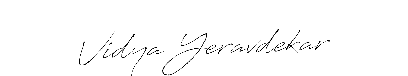 Vidya Yeravdekar stylish signature style. Best Handwritten Sign (Antro_Vectra) for my name. Handwritten Signature Collection Ideas for my name Vidya Yeravdekar. Vidya Yeravdekar signature style 6 images and pictures png