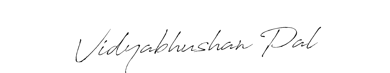 How to make Vidyabhushan Pal name signature. Use Antro_Vectra style for creating short signs online. This is the latest handwritten sign. Vidyabhushan Pal signature style 6 images and pictures png