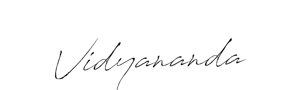 Create a beautiful signature design for name Vidyananda. With this signature (Antro_Vectra) fonts, you can make a handwritten signature for free. Vidyananda signature style 6 images and pictures png