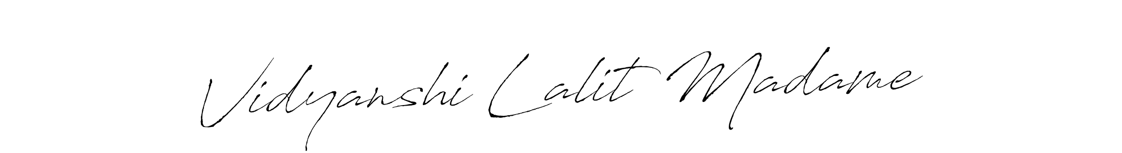 Use a signature maker to create a handwritten signature online. With this signature software, you can design (Antro_Vectra) your own signature for name Vidyanshi Lalit Madame. Vidyanshi Lalit Madame signature style 6 images and pictures png