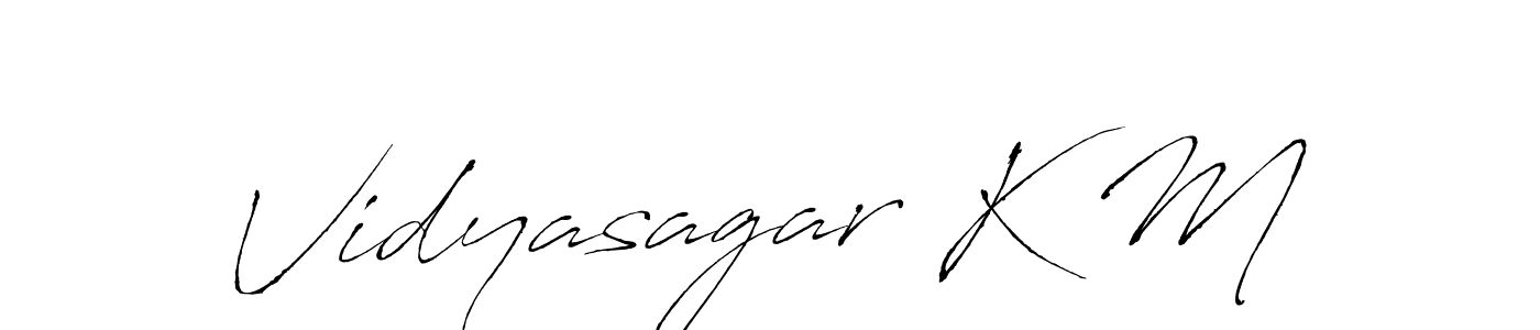 The best way (Antro_Vectra) to make a short signature is to pick only two or three words in your name. The name Vidyasagar K M include a total of six letters. For converting this name. Vidyasagar K M signature style 6 images and pictures png