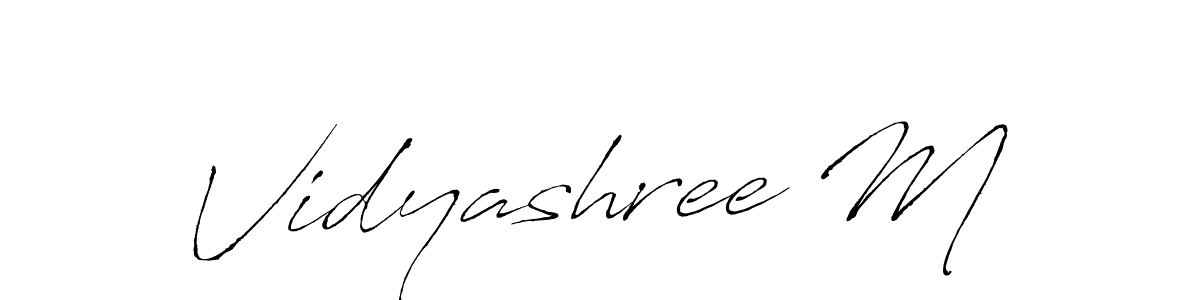 The best way (Antro_Vectra) to make a short signature is to pick only two or three words in your name. The name Vidyashree M include a total of six letters. For converting this name. Vidyashree M signature style 6 images and pictures png