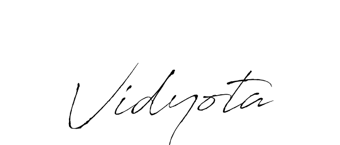 Make a beautiful signature design for name Vidyota. With this signature (Antro_Vectra) style, you can create a handwritten signature for free. Vidyota signature style 6 images and pictures png