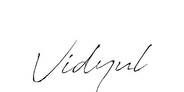 Design your own signature with our free online signature maker. With this signature software, you can create a handwritten (Antro_Vectra) signature for name Vidyul. Vidyul signature style 6 images and pictures png