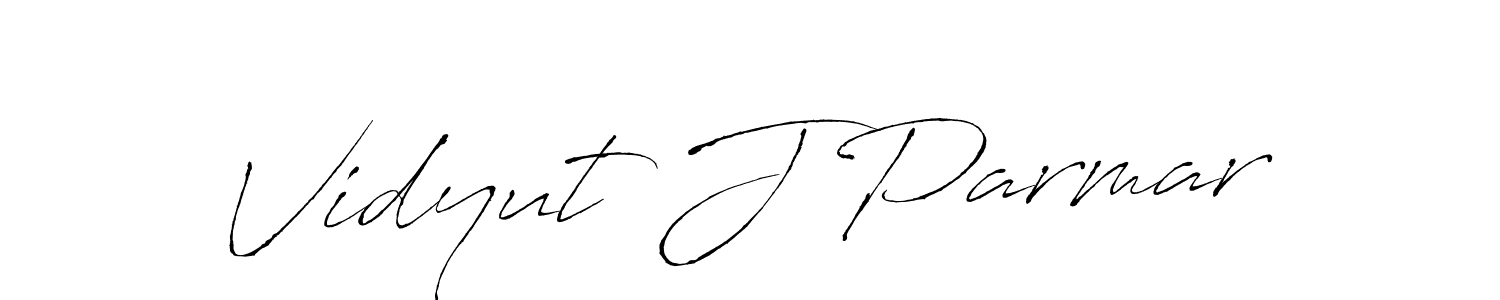 Also we have Vidyut J Parmar name is the best signature style. Create professional handwritten signature collection using Antro_Vectra autograph style. Vidyut J Parmar signature style 6 images and pictures png