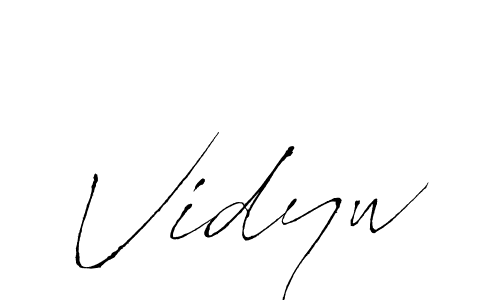 How to make Vidyw signature? Antro_Vectra is a professional autograph style. Create handwritten signature for Vidyw name. Vidyw signature style 6 images and pictures png