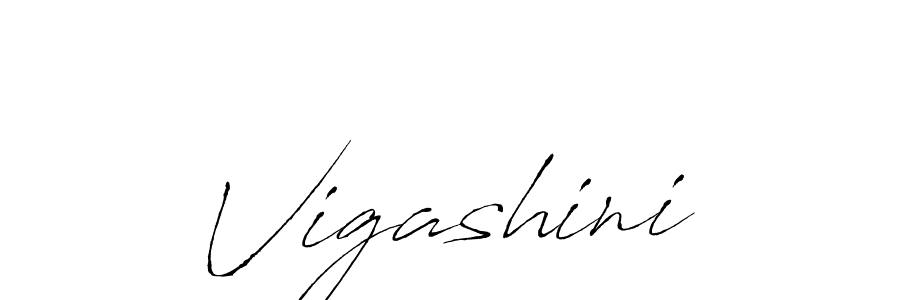 Vigashini stylish signature style. Best Handwritten Sign (Antro_Vectra) for my name. Handwritten Signature Collection Ideas for my name Vigashini. Vigashini signature style 6 images and pictures png