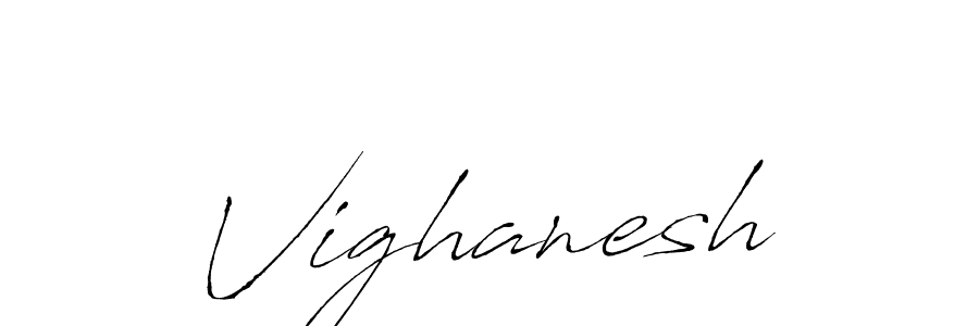 Design your own signature with our free online signature maker. With this signature software, you can create a handwritten (Antro_Vectra) signature for name Vighanesh. Vighanesh signature style 6 images and pictures png