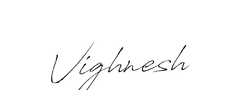 Design your own signature with our free online signature maker. With this signature software, you can create a handwritten (Antro_Vectra) signature for name Vighnesh. Vighnesh signature style 6 images and pictures png