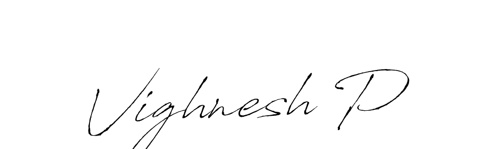 Also we have Vighnesh P name is the best signature style. Create professional handwritten signature collection using Antro_Vectra autograph style. Vighnesh P signature style 6 images and pictures png