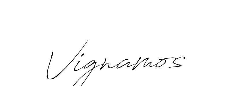 Antro_Vectra is a professional signature style that is perfect for those who want to add a touch of class to their signature. It is also a great choice for those who want to make their signature more unique. Get Vignamos name to fancy signature for free. Vignamos signature style 6 images and pictures png