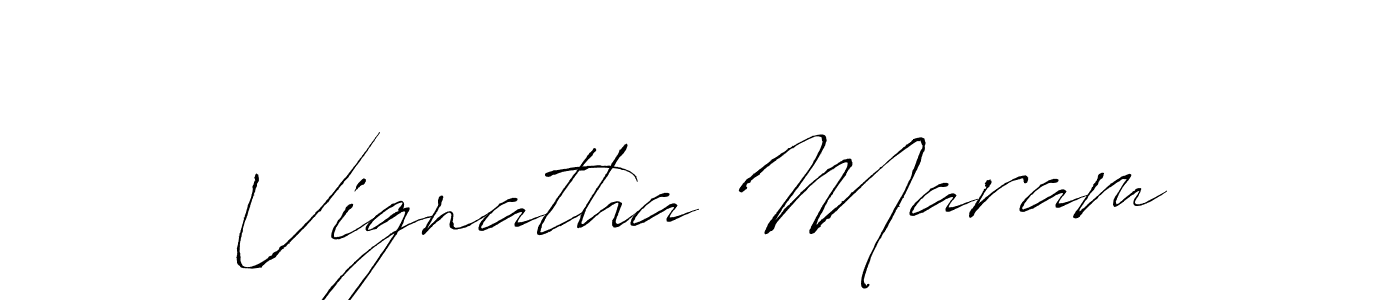 Make a beautiful signature design for name Vignatha Maram. With this signature (Antro_Vectra) style, you can create a handwritten signature for free. Vignatha Maram signature style 6 images and pictures png