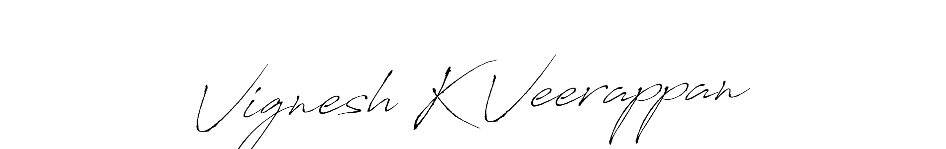 How to make Vignesh K Veerappan signature? Antro_Vectra is a professional autograph style. Create handwritten signature for Vignesh K Veerappan name. Vignesh K Veerappan signature style 6 images and pictures png