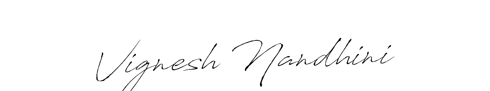 You should practise on your own different ways (Antro_Vectra) to write your name (Vignesh Nandhini) in signature. don't let someone else do it for you. Vignesh Nandhini signature style 6 images and pictures png