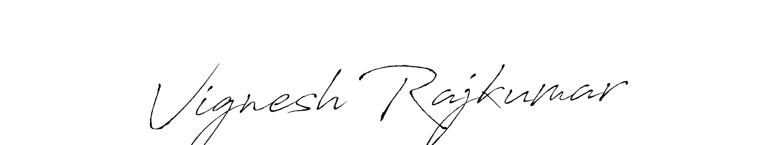 Make a beautiful signature design for name Vignesh Rajkumar. With this signature (Antro_Vectra) style, you can create a handwritten signature for free. Vignesh Rajkumar signature style 6 images and pictures png